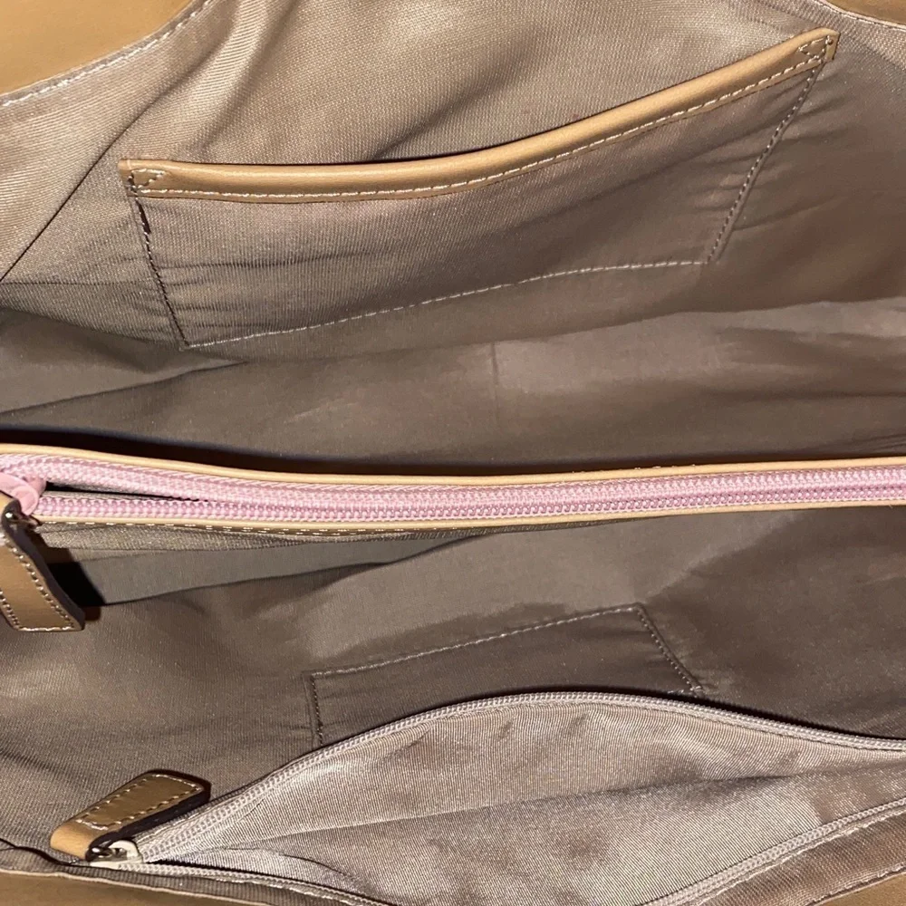 Nine West Pink and Tan Shoulder Bag
